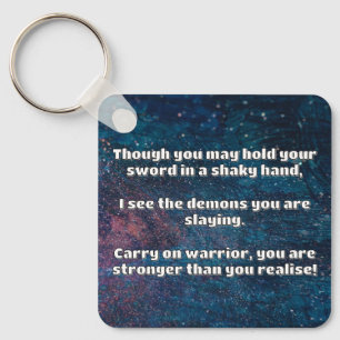 Empath Warrior Positive Quote Encouragement Key Ring