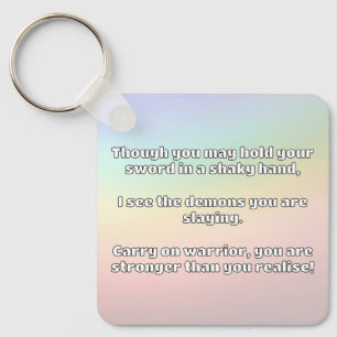 Empath Warrior Positive Quote Encouragement Key Ring
