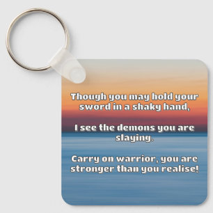 Empath Warrior Positive Quote Encouragement Key Ring