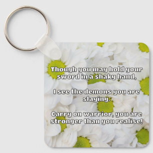 Empath Warrior Positive Quote Encouragement Key Ring