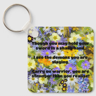Empath Warrior Positive Quote Encouragement Key Ring