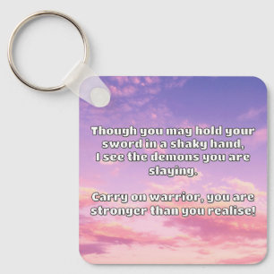Empath Warrior Positive Quote Encouragement Key Ring