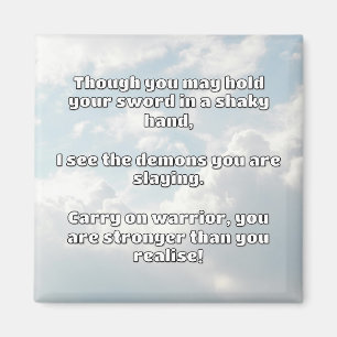 Empath Warrior Positive Quote Encouragement  Magnet