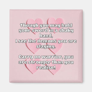 Empath Warrior Positive Quote Encouragement  Magnet