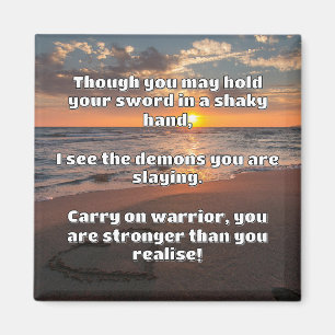 Empath Warrior Positive Quote Encouragement  Magnet