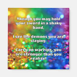 Empath Warrior Positive Quote Encouragement Magnet