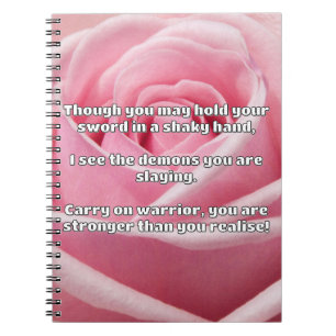 Empath Warrior Positive Quote Encouragement  Notebook