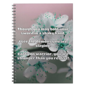 Empath Warrior Positive Quote Encouragement Notebook