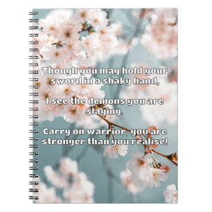 Empath Warrior Positive Quote Encouragement Notebook