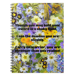 Empath Warrior Positive Quote Encouragement Notebook