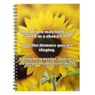 Empath Warrior Positive Quote Encouragement Notebook