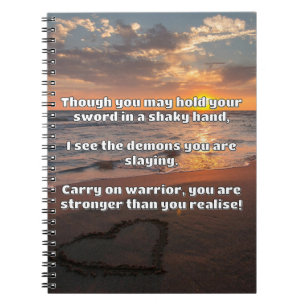 Empath Warrior Positive Quote Encouragement Notebook
