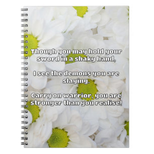 Empath Warrior Positive Quote Encouragement Notebook
