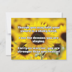 Empath Warrior Positive Quote Encouragement  Postcard