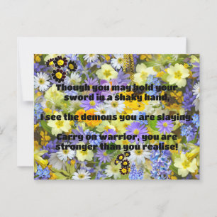 Empath Warrior Positive Quote Encouragement  Postcard