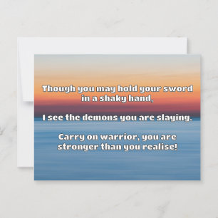 Empath Warrior Positive Quote Encouragement Postcard