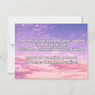 Empath Warrior Positive Quote Encouragement  Postcard