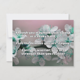 Empath Warrior Positive Quote Encouragement  Postcard