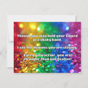 Empath Warrior Positive Quote Encouragement Postcard