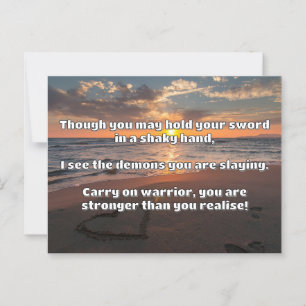 Empath Warrior Positive Quote Encouragement  Postcard