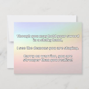 Empath Warrior Positive Quote Encouragement  Postcard
