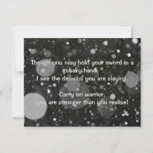 Empath Warrior Positive Quote Encouragement   Postcard