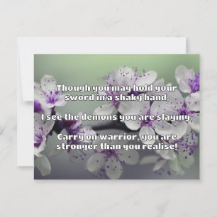 Empath Warrior Positive Quote Encouragement  Postcard
