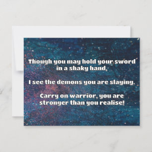 Empath Warrior Positive Quote Encouragement  Postcard