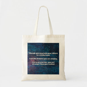 Empath Warrior Positive Quote Encouragement Tote Bag