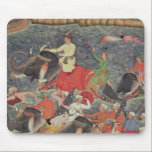 Emperor Akbar  crossing the River Ganges Mouse Mat<br><div class="desc">Mughal School's Emperor Akbar (r.1556-1605) crossing the River Ganges in 1567, from the 'Akbarnama' made by Abu'l Fazi, 1590-98 (opaque w/c & gold on paper) located at the Victoria & Albert Museum, London, UK. The Emperor Akbar (r.1556-1605) crossing the River Ganges in 1567, from the 'Akbarnama' made by Abu'l Fazi,...</div>