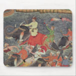 Emperor Akbar  crossing the River Ganges Mouse Mat<br><div class="desc">Mughal School's Emperor Akbar (r.1556-1605) crossing the River Ganges in 1567, from the 'Akbarnama' made by Abu'l Fazi, 1590-98 (opaque w/c & gold on paper) located at the Victoria & Albert Museum, London, UK. The Emperor Akbar (r.1556-1605) crossing the River Ganges in 1567, from the 'Akbarnama' made by Abu'l Fazi,...</div>