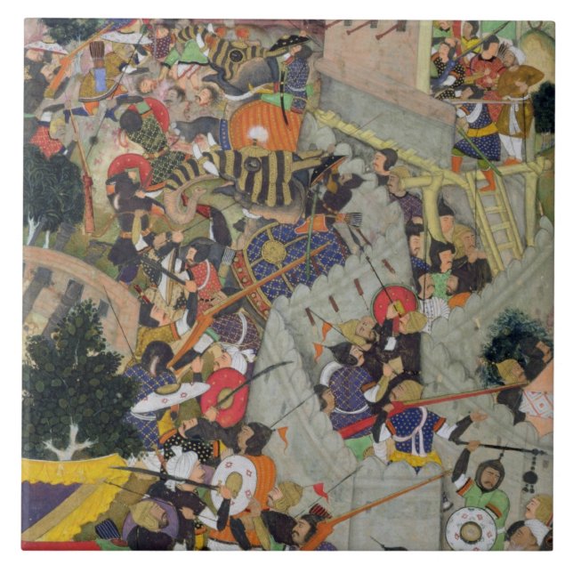 Emperor Akbar (r.1556-1605) shoots Saimal at the S Tile (Front)