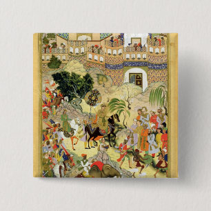 Emperor Akbar's triumphant entry into Surat, from 15 Cm Square Badge