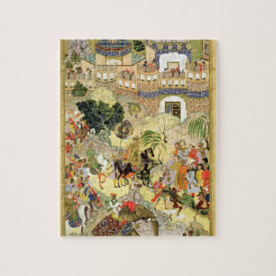 Emperor Akbar's triumphant entry into Surat, from Jigsaw Puzzle