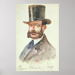 Emperor Alexander II at the Races Poster