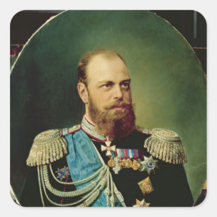 Emperor Alexander III Square Sticker