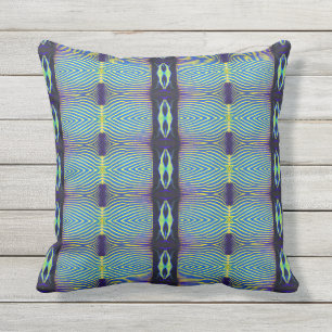 "Emperor Angelfish" Outdoor Square Throw Pillow
