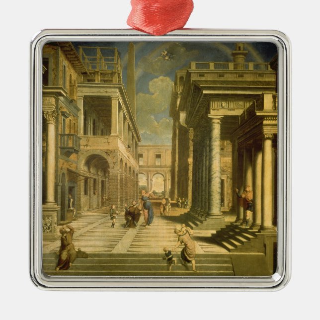 Emperor Augustus and the Sibyl, 1535 Metal Tree Decoration (Front)