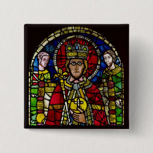 Emperor Charlemagne 15 Cm Square Badge