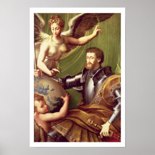 Emperor Charles V (1500-58) Receiving the World, c Poster