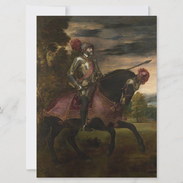Emperor Charles V on Horseback (by Titian) Card (Front)