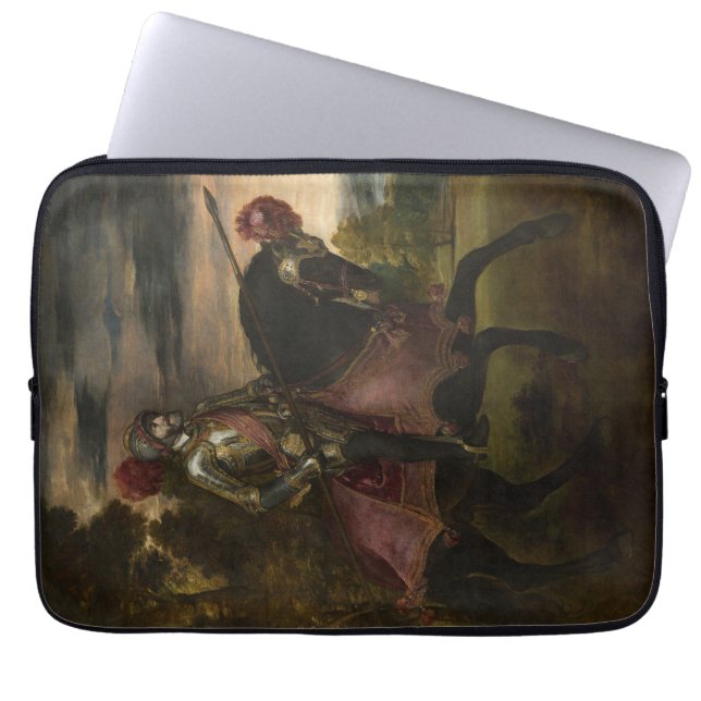 Emperor Charles V on Horseback (by Titian) Laptop Sleeve (Front)