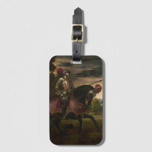 Emperor Charles V on Horseback (by Titian) Luggage Tag