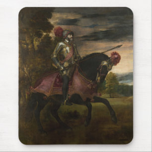 Emperor Charles V on Horseback (by Titian) Mouse Mat