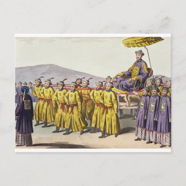 Emperor Ch'ien Lung carried in Triumph, plate 18 f Postcard (Front)