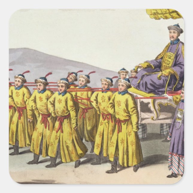 Emperor Ch'ien Lung carried in Triumph, plate 18 f Square Sticker (Front)