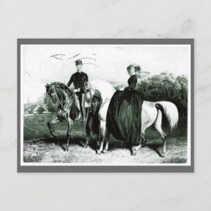 Emperor & Empress of Austria riding #012SS Postcard