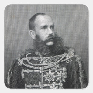 Emperor Franz Joseph I of Austria Square Sticker