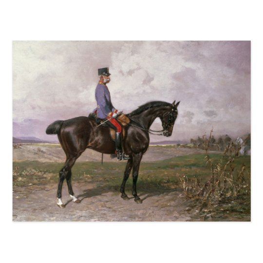 Emperor Franz Joseph I on his Austrian horse Postcard