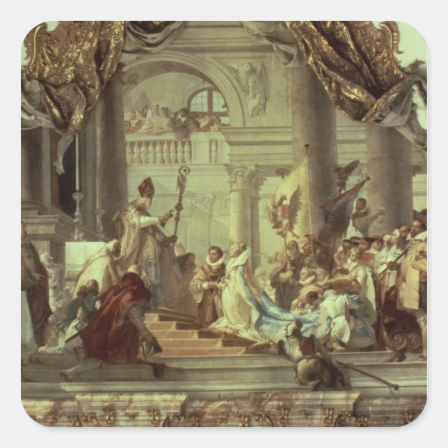 Emperor Frederick Barbarossa's wedding Square Sticker (Front)